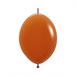 06" Fashion Sunset Orange Link-O-Loons (50pcs)  (AIR ONLY) Sempertex Balloons