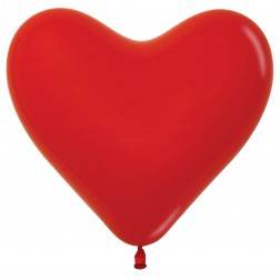 06" Fashion Red Heart (50pcs)  (AIR ONLY) Sempertex Balloons