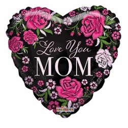 18" PR Love You Mom Embroidered