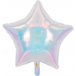 18" Iridescent Clear Star Balloon