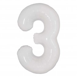 34" Milky White Number 3  (AIR ONLY)