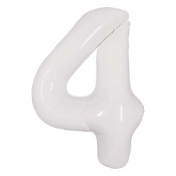 34" Milky White Number 4  (AIR ONLY)