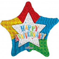 18" SP:  Anniversary Patterned Star